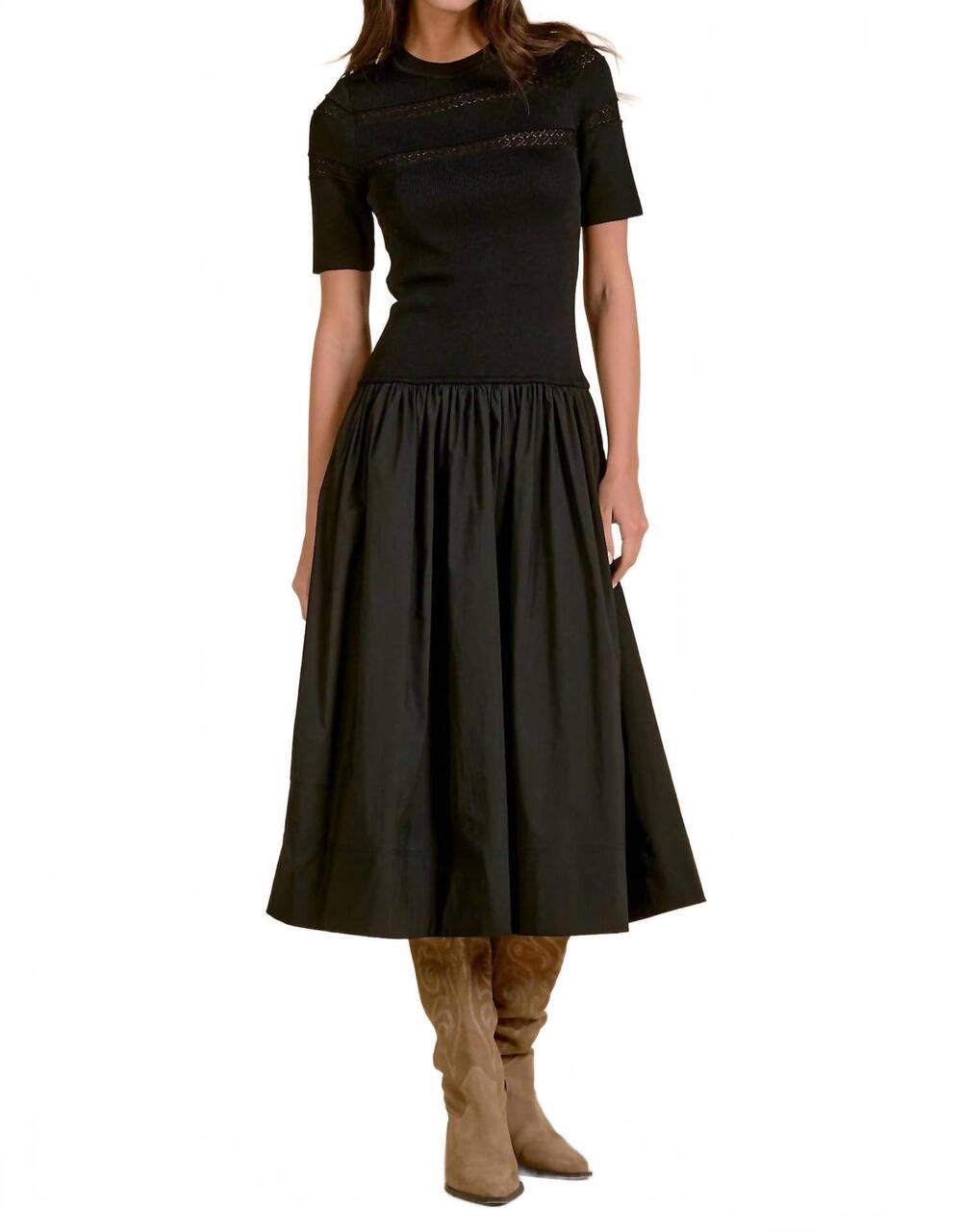 NEW ELAN embrace midi dress in black